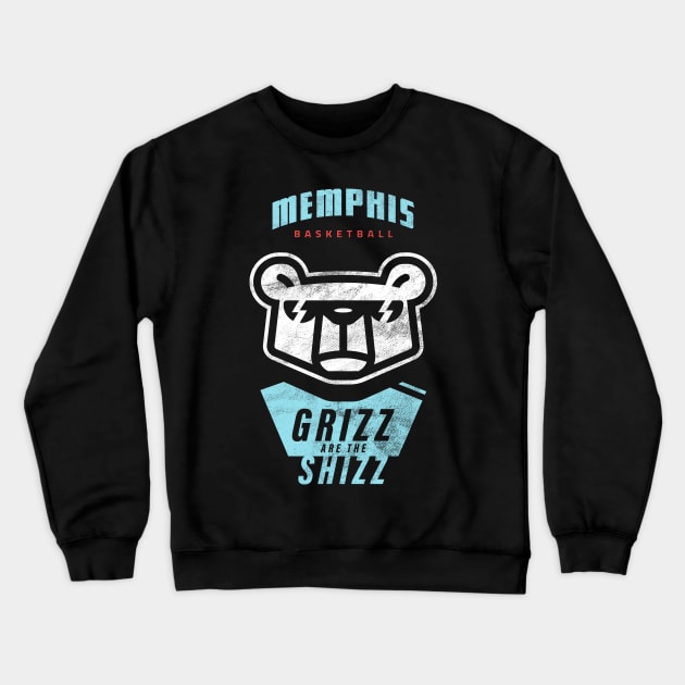 The Grizz are the Shizz, Memphis Basketball fan Crewneck Sweatshirt by BooTeeQue
